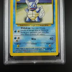 PSA 9 Wartortle 42/102 Pokemon Base Set 1999 Non Holo Card - Image 3