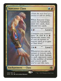 Sorcerer Class MTG Enchantment Card Adventures in the Forgotten Realms 1x NM - Image 1