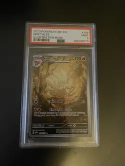 2023 Pokemon Obsidian Flames Ninetales Illustration Rare Card 199/197 PSA 9 Mint - Image 1