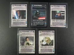 Star Wars CCG SWCCG Enhanced Premiere Premium 5 Cards Leia with Blaster - Image 1