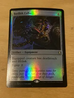 Mint/Near-Mint, English - 1 x MTG Basilisk Collar FOIL CLB: Baldur’s Gate - Image 1
