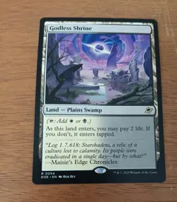 MTG Godless Shrine - EoE Set - 0254 Rare - Image 1