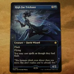 High Fae Trickster ( Borderless ) Foundation MTG NM - Image 1