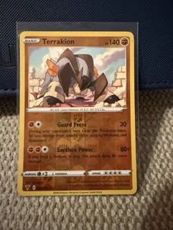 092/185 Terrakion | Rare Reverse Holo | Pokemon Trading Card Vivid Voltage TCG - Image 1
