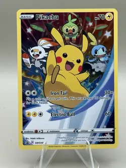 2020 POKEMON SWORD & SHIELD PIKACHU BLACK STAR PROMO #SWSH020 - Image 1