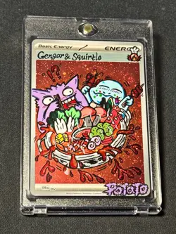 Gengar (Alternate Art Secret) Hand draw Gengar Hot pot Time DIY Pokemon card 👻 - Image 1