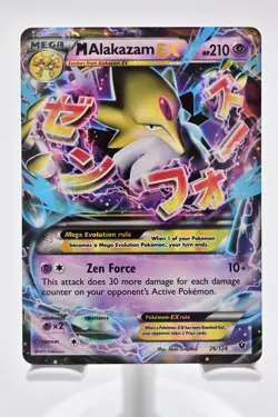 M Alakazam EX Mega Holo 26/124 Pokemon TCG XY Fates Collide 2016 NEAR MINT - Image 1