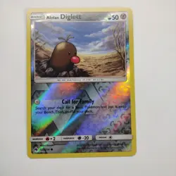 NM/EXC - Pokemon Alolan Diglett 122/214 Lost Thunder Reverse Holo Common - Image 1