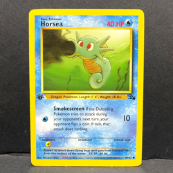 1999 POKEMON FOSSIL HORSEA 49/62 1ST EDITION (COMMON) - Image 1
