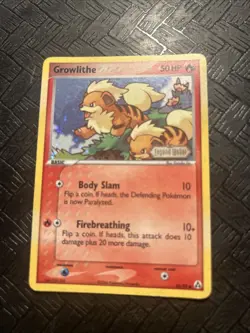 Pokemon Growlithe 55/92 Reverse Holo Stamped EX Legend Maker LP/MP - Image 1