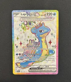 Lapras ex 158/142 Stellar Crown Ultra Rare Full Art Pokemon - Image 1