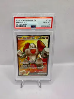 PSA 10 - REGIROCK EX ULTRA RARE #214 2025 POKEMON DRI EN-DESTINED RIVALS - Image 1