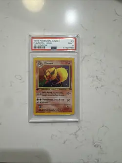 1999 Pokemon Jungle 1st Edition Holo Flareon #3 PSA 9 - Image 1