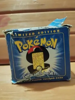 Limited Edition Pokemon 23K Gold-Plated Trading Card - Mewtwo (Damaged Box) - Image 1