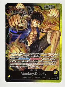 One Piece Card Game Monkey.D.Luffy ST13-003 Ultra Deck Leader Foil - Image 1