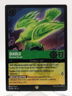 Disney Lorcana TCG Diablo Devoted Herald COLD FOIL Card 70/204 Ursula's Return - Image 1