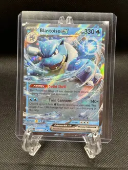 Blastoise EX # 9/165 Scarlet & Violet Pokemon 151 Holo TCG Card NM - Image 1