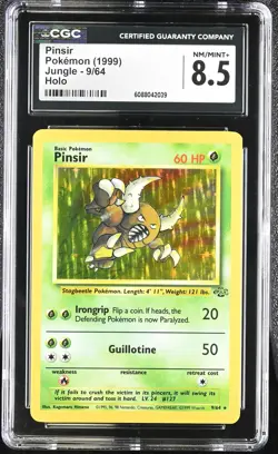 CGC 8.5 Pinsir 1999 Jungle 9/64 Holo Pokemon Card - Image 1