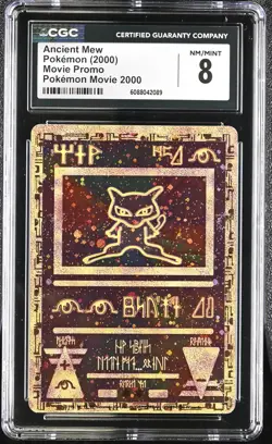 CGC 8 Ancient Mew 2000 Movie Promo Reverse Holo Pokemon Card - Image 1