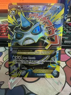 Pokemon Mega M Glalie EX Full Art Holo Ultra Rare Card 156/162 Breakthrough - Image 1