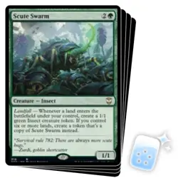 SCUTE SWARM X4 Streets Of New Capenna: Commander Magic MTG MINT CARD - Image 1