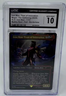 MTG SECRET LAIR Drop SLD FOIL #1731 IRON MAN TITAN OF INNOVATION Gem Mint 10 - Image 1