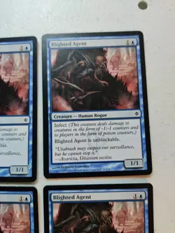 Blighted Agent x 4 New Phyrexia Regular Playset MTG Magic - Image 3