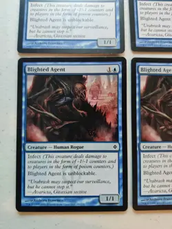 Blighted Agent x 4 New Phyrexia Regular Playset MTG Magic - Image 5