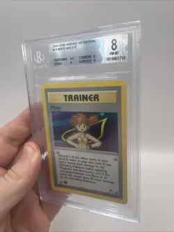 2000 POKEMON GYM HEROES 1ST ED #18 MISTY-HOLO BECKETT 8 NM-MT - Image 5