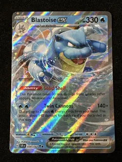Blastoise ex - 030/142 Stellar Crown Double Rare Pokemon - NM/MINT - Image 1