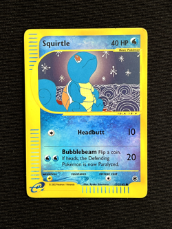 Squirtle 132/165 Pokemon Expedition Base Set Reverse Holo Lightly Played - Image 1