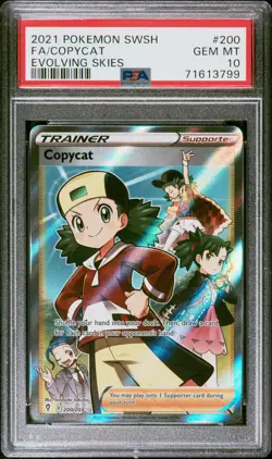2021 Pokemon Evolving Skies #200 Copycat Full Art PSA 10 Gem Mint - Image 1