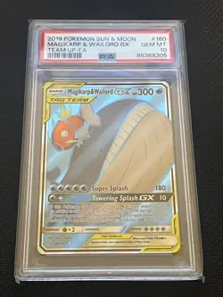 Pokemon Magikarp Wailord GX 160/181 Team Up Full Art PSA 10 - Image 1
