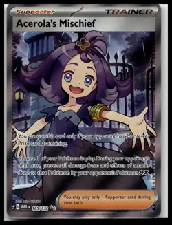 Acerola's Mischief 165/132 Mega Evolution Pokemon Full Art Trainer Supporter - Image 1