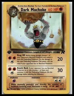 Pokemon TCG Team Rocket 1st Edition 40/82 Dark Machoke - Pack Fresh NM - Image 1