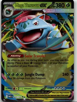 Mega Venusaur ex 003/132 - Double Rare - Pokemon TCG: Mega Evolution NM - Image 1