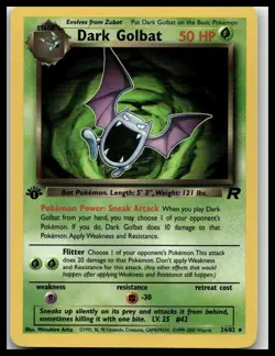 Pokemon TCG Team Rocket 1st Edition Dark Golbat 24/82 - Pack Fresh NM - Image 1