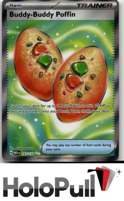 Pokemon TCG ME01: Mega Evolution Buddy-Buddy Poffin #167/132 Ultra Rare - Image 1
