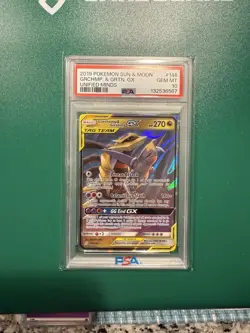 2019 Pokemon Sun & Moon Garchomp & Giratina GX Unified Minds 146/236 PSA 10 GEM - Image 1