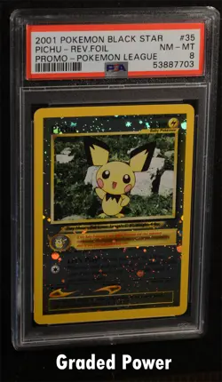 Promo Pichu Black Star Promo PSA 8 REVERSE HOLO (7703) #35 Pokemon - Image 1