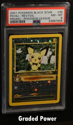 Promo Pichu Black Star Promo PSA 8 REVERSE HOLO (7698) #35 Pokemon - Image 1