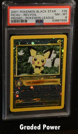 Promo Pichu Black Star Promo PSA 8 REVERSE HOLO (7696) #35 Pokemon - Image 1