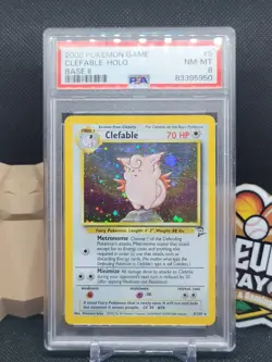 Clefable HOLO Base set 2 5/130 PSA 8 (CBR) - Image 1