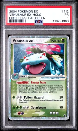 PSA 1 PR 2004 Pokemon EX Fire Red & Leaf Green Venusaur EX Holo Foil 112/112 - Image 1