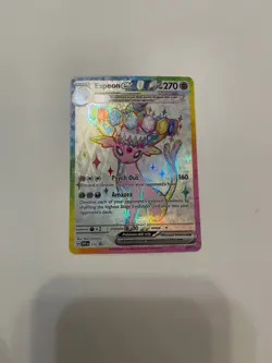 Espeon ex 175 Promo Prismatic Evolutions Premium Figure Collection Holo Pokemon - Image 1