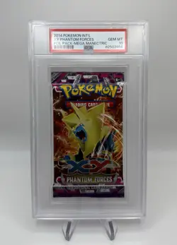 Pokemon XY Phantom Forces Mega Manectric Factory Sealed Booster Pack PSA 10 Card - Image 1