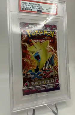 Pokemon XY Phantom Forces Mega Manectric Factory Sealed Booster Pack PSA 10 Card - Image 3