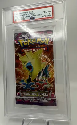 Pokemon XY Phantom Forces Mega Manectric Factory Sealed Booster Pack PSA 10 Card - Image 4