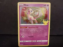 Mew 011/025 Pokemon Celebrations Card Holo Rare 25th Anniversary 2021 LP - Image 1