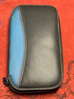 Yugioh! - Blue/Black Zippered Calculator Case with Card Slots for TI-83 84 - Image 1